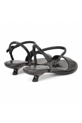 Sandalo donna in pelle nera. JVAM | 37081-NERO