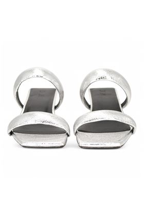 Ciabatta donna in pelle colore argento. JVAM | 37788-ARGENTO
