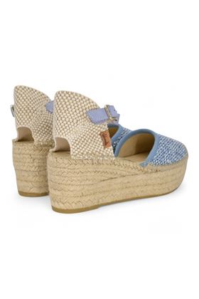 Campesinas in tessuto colore azzurro. VIDORRETA | 51200-AZUL