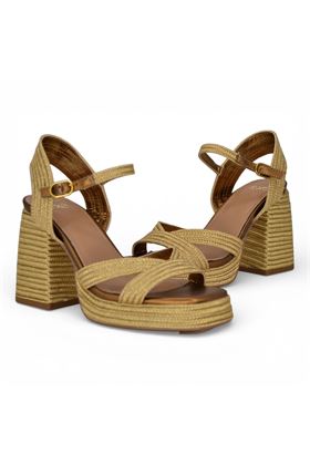 Sandalo donna Exè in corsa colore oro brunito. EXE' | 020-ORO