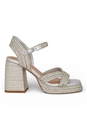 Sandalo donna Exè in corsa colore argento. EXE' | 020-SILVER