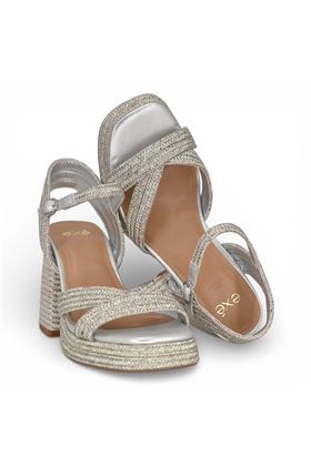 Sandalo donna Exè in corsa colore argento. EXE' | 020-SILVER