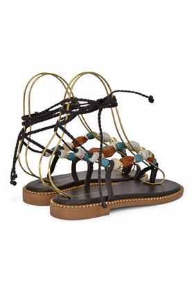 Infradito donna Exè in pelle colore testa di moro. EXE' | 608-BROWN