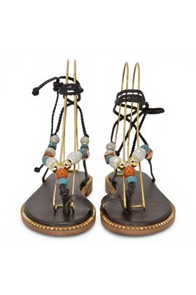 Infradito donna Exè in pelle colore testa di moro. EXE' | 608-BROWN