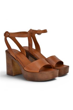 Sandalo donna Exè in pelle colore cuoio. EXE' | 834-MARRONE