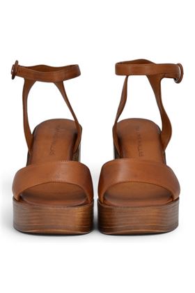 Sandalo donna Exè in pelle colore cuoio. EXE' | 834-MARRONE