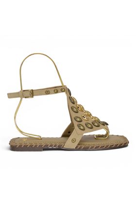 Sandalo donna Exè in camoscio colore beige. EXE' | 851-BEIGE