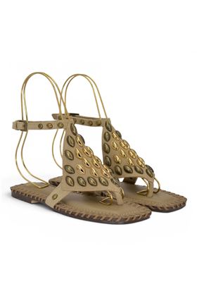 Sandalo donna Exè in camoscio colore beige. EXE' | 851-BEIGE