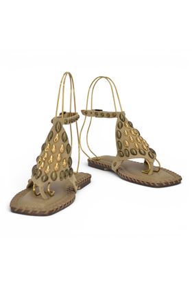 Sandalo donna Exè in camoscio colore beige. EXE' | 851-BEIGE