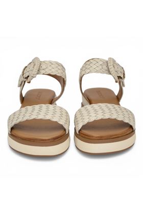 Sandalo donna Inuovo in pelle colore panna. INUOVO | 113031-CREMA