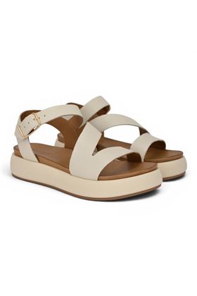Sandalo donna Inuovo in pelle colore crema. INUOVO | A96001-CREMA