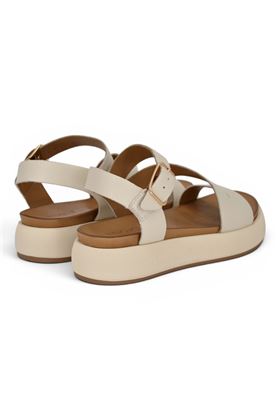 Sandalo donna Inuovo in pelle colore crema. INUOVO | A96001-CREMA
