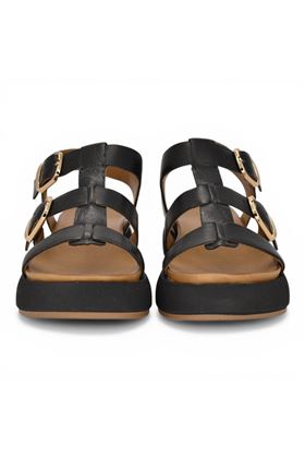 Sandalo donna Inuovo in pelle colore nero. INUOVO | A96046-NERO