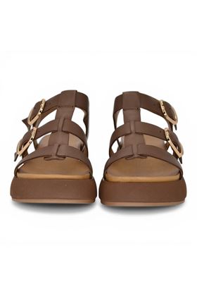 Sandalo donna Inuovo in pelle colore marrone. INUOVO | A96046-PRALINE