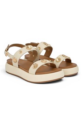 Sandalo donna Inuovo in pelle colore crema. INUOVO | A96050-CREMA