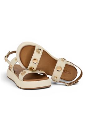 Sandalo donna Inuovo in pelle colore crema. INUOVO | A96050-CREMA