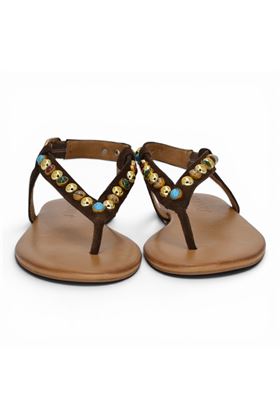 Infradito donna Inuovo in camoscio colore testa di moro. INUOVO | E39001-MOGANO