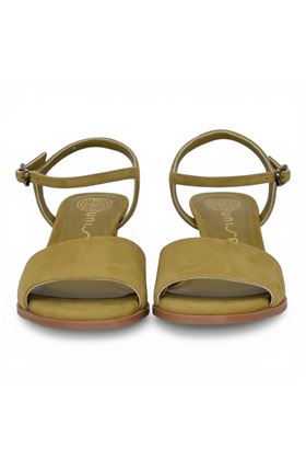 Sandalo donna Bibi lou in camoscio colore verde oliva. UNISA | LAILO-AOVE