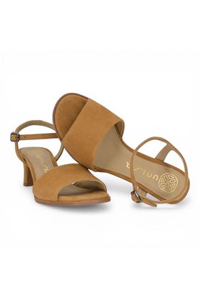 Sandalo donna Bibi lou in camoscio colore cuoio. UNISA | LAILO-MISTRAL