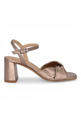 Sandalo donna Bibi Lou in pelle laminata colore champagne. UNISA | MORATY-MUM