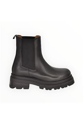 Tronchetto donna in pelle colore nero. ALBANO | 2725-NERO