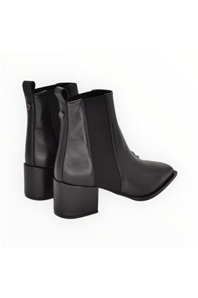 Tronchetto donna in pelle colore nero. ALBANO | 2817-NERO