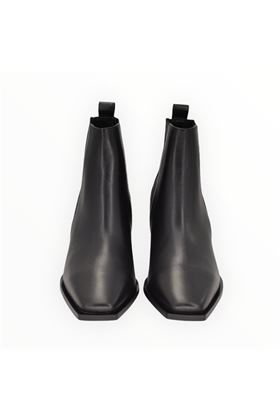 Tronchetto donna in pelle colore nero. ALBANO | 2817-NERO