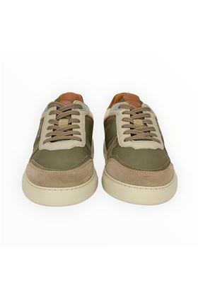 Sneaker uomo in nylon e camoscio colore kaki. AMBITIOUS | 13449-KAKI