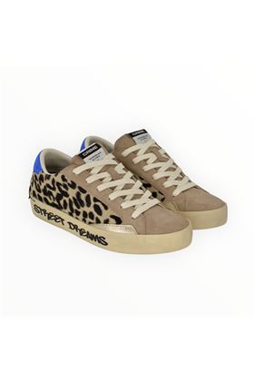 Sneaker donna in camoscio leopardato CRIME | 21011-68