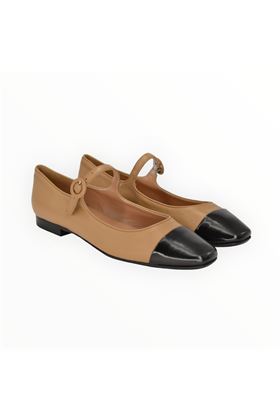 Ballerina donna in pelle colore cammello. DETAIL | B3610-CAMEL