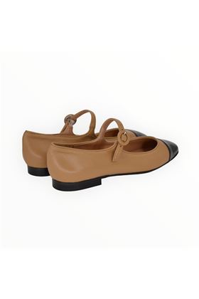 Ballerina donna in pelle colore cammello. DETAIL | B3610-CAMEL
