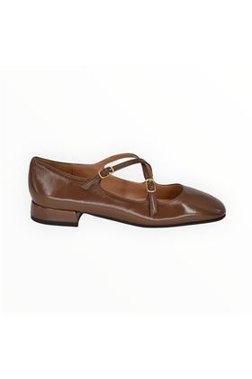 Ballerina donna in vernice colore fango. DETAIL | D6001-FANGO