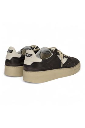Sneakers uomo in pelle colore ebano 4B12- | HYPER-U122