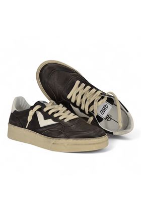 Sneakers uomo in pelle colore ebano 4B12- | HYPER-U122