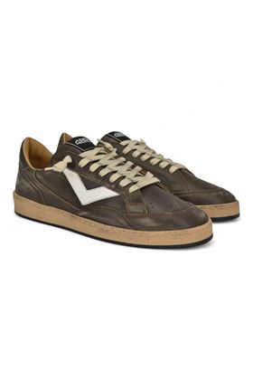 Sneakers uomo in pelle colore taupe. 4B12- | PLAYNEW-U121
