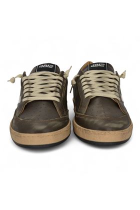 Sneakers uomo in pelle colore taupe. 4B12- | PLAYNEW-U121