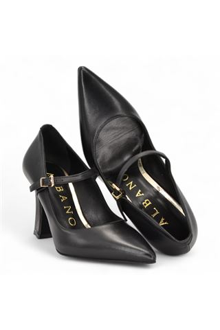 Decoltè in pelle colore nero. ALBANO | 2927-NERO