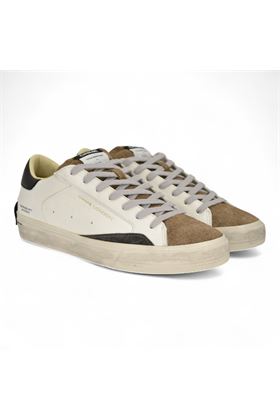 Sneakers uomo in pelle colore bianco. CRIME | 11072-10