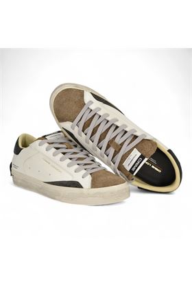 Sneakers uomo in pelle colore bianco. CRIME | 11072-10