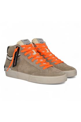 Sneaker uomo in crosta colore tortora. CRIME | 11171-15