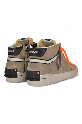 Sneaker uomo in crosta colore tortora. CRIME | 11171-15