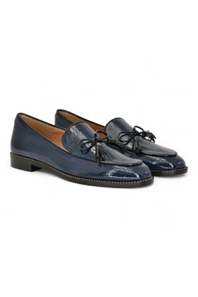 Mocassino donna in vernice blu. DETAIL | A272CA-BLU