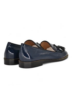 Mocassino donna in vernice blu. DETAIL | A272CA-BLU