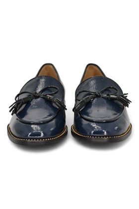 Mocassino donna in vernice blu. DETAIL | A272CA-BLU