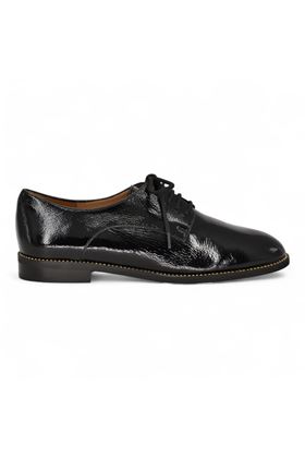 Scarpa lacci donna in pelle colore nero. DETAIL | A275-NERO