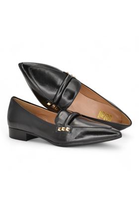 Mocassino donna in pelle colore nero. DETAIL | Y9218-NERO
