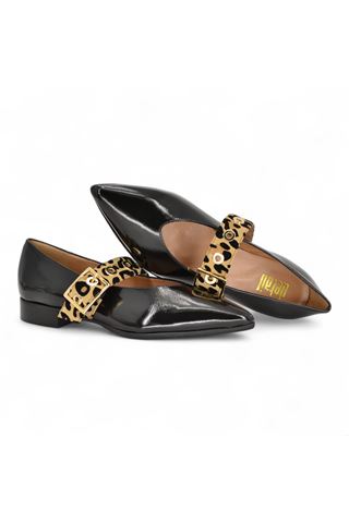 Ballerina in pelle colore nero. DETAIL | Y9221-NERO