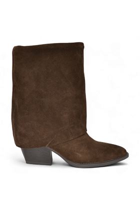 Tronchetto donna in camoscio colore testa di moro. EXE' | 083-CAM.T.M.