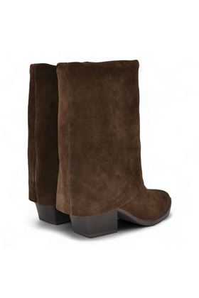 Tronchetto donna in camoscio colore testa di moro. EXE' | 083-CAM.T.M.