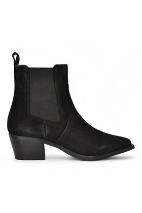 Texano donna in camoscio colore nero. FRAU | 76A3-NERO